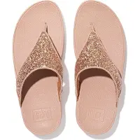 Original Brands Lulu Glitzer Sandales à bride élastique pour femmes avec confort cristallin en or rose – undefined / Or rose