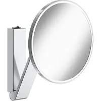 Keuco iLook_move Miroir de soins de beauté, éclairé, rond, avec interrupteur à bascule, 1 couleur de lumière, 17612019004