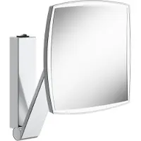 Keuco iLook_move Miroir de soins de beauté, éclairé, angulaire, avec interrupteur à bascule, 1 couleur de la lumière, 17613019004