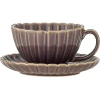 Bloomingville Ensemble de 6 tasses et soucoupes Latina violet