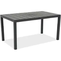 Leziter Table de jardin King en polypropylène 146 x 86 x 74 cm, couleur graphite, 6 places