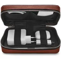 WOOLNUT Organiseur Leather Tech -tarvikelaukku, konjakki, Accessoires de voyage, Marron