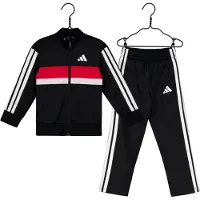 Adidas Survêtement 'Seasonal Essentials Tiberio' rouge / noir / blanc