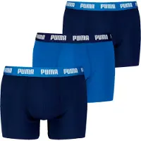Puma ACCESSOIRES - Boxer Men Everyday, lot de 3 - Sous-vêtements de sport pour homme - Bleu et multicolore