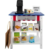 Woomax Wooden Toy Supermarket With Accessories Multicolore 48 x 30 x 70 cm Enfants