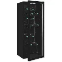 Exquisit GKS240-GT-160C Flaschenkühlschrank, 6 Einlegeböden, 237 Liter, Glastür, Energieklasse C, schwarz