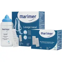 Marimer Kit de lavage nasal et de décongestion du nez - Kit Flacon + 30 Sachets 1 pc(s) Spray