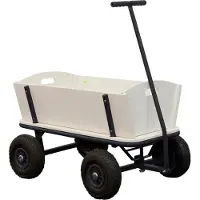 Sunny Billy Chariot De Jardin, Bois - Anthracite - 94X61X97Cm/100 Kilos Max | 4 Roues