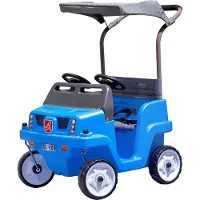 Step2 walking car Side-By-Side Push Around SUV in Blue - Voiture à pousser pour 2 enfants - Auvent pour l'ombre - Voiture à pousser avec barre de poussée et auvent - Pour les enfants à partir de 2 ans