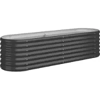 vidaXL Lit surélevé de jardin Acier galvanisé Anthracite