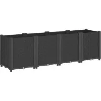 vidaXL Jardinière noir 160x40x53 cm polypropylène