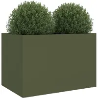 vidaXL Jardinière vert olive 62x47x46 cm acier