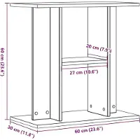vidaXL Meuble pour aquarium Bois recyclé 60x30x60 cm Matériau dérivé du bois