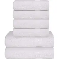 vidaXL Ensemble de serviettes 6 pcs blanc 360 g/m² 100% coton