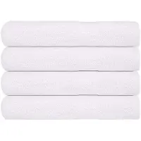 vidaXL Serviettes 4 pcs blanc 100x200 cm 360 g/m² 100% coton