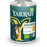 Yarrah Bio Chunks in Sauce - Boîte - Poulet avec ortie & tomate - 12 x 405 g