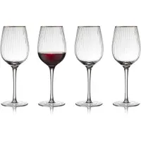 Lyngby 40 cl - Verre - Transparent/guld, Verres à vin, Transparent, Or
