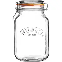 Kilner Verre carré à bouchon à étrier, 1,5 litre