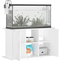 vidaXL Support pour aquarium blanc 101x41x58 cm Bois composite
