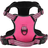 vidaXL Harnais pour chien avec laisse & collier Réglable Rose L