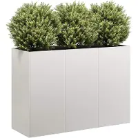 vidaXL Jardinière 120x40x80 cm acier inoxydable