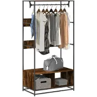 vidaXL Armoire chêne fumé 90x50x180 cm bois d'ingénierie