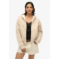 Superdry Active Tech Fleece Full Zip Sweatshirt Beige L Femme