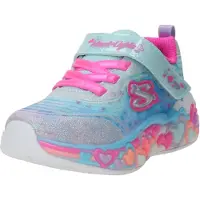 SKECHERS Baskets 'ETERNAL HEART LIGHTS' aqua / bleu clair / orange / rose