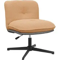 vidaXL Chaise de bureau beige Tissu en laine bouclé