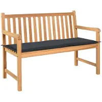 vidaXL Coussin de banc de jardin anthracite 120x50x4 cm tissu oxford