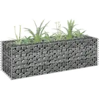 vidaXL Gabion -Pflanzer erhöht 90 x 30 x 30 cm galvanisé Stahl
