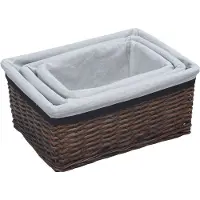 vidaXL Ensemble de paniers gigognes 3 pcs Marron Saule