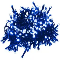 vidaXL Guirlande lumineuse LED avec 2000 LED bleu 45 m PVC