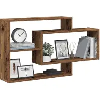 vidaXL Étagère murale vieux bois 104x20x58,5 cm bois d'ingénierie