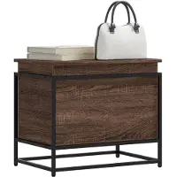 vidaXL Boîte de rangement avec couvercle imitation chêne 60x40x51,5 cm
