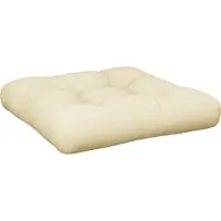 vidaXL Coussin de palette crème 58x58x10 cm tissu