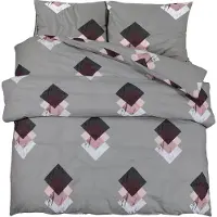 vidaXL Ensemble de literie Gris 225x220 cm coton