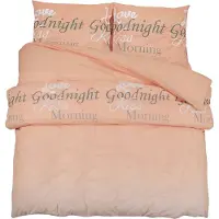 vidaXL Ensemble de literie rose 225x220 cm coton