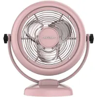 Cecotec - Ventilateur de Table EnergySilence 800 RetroDesk Pink - 20 W, Diamètre 25 cm, 3 pales, 2 Vitesses, Design Soigné