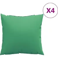 vidaXL Coussins de canapé lot de 4 vert 60x60 cm tissu