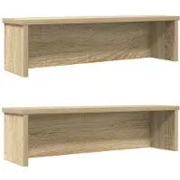 vidaXL Étagères de cuisine Empilables 2 pcs. chêne Sonoma 50x15x16 cm