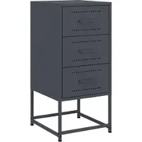 vidaXL Table de chevet anthracite 36x39x78 cm acier
