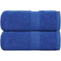 vidaXL Serviettes d'invité 2 pcs bleu 30x50 cm 360 g/m² 100% coton