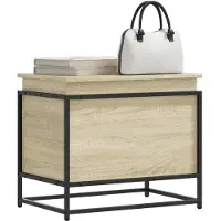 vidaXL Boîte de rangement avec couvercle Sonoma 60x40x51,5 cm Bois composite
