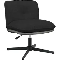 vidaXL Chaise de bureau pivotante Noir Tissu