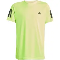 Adidas Club 3 Stripes Short Sleeve T-shirt Jaune 7-8 Years Garçon