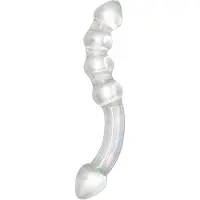 Rimba Xena - double godemichet en verre - transparent