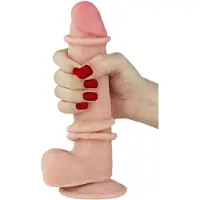 Lovetoy Sliding-Skin - gode micur deux couches - 21cm - couleur chair