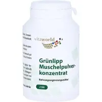 Vita World GmbH Concentré de moules aux orles verts 500 mg | 150 gélules | poudre pure de moules aux orles verts de Nouvelle-Zélande