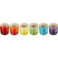 Le Creuset Regenboog Set Espressokopjes Per 6 100ml